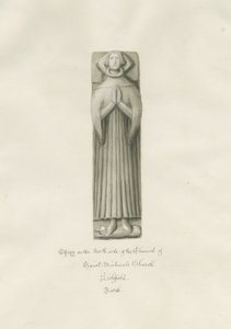 Lichfield - Wizerunek w prezbiterium kościoła św. Michała: rysunek w sepii autorstwa John Buckler
