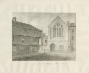 Lichfield – Guildhall: rysunek w sepii autorstwa John Buckler