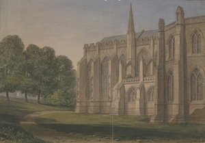 Katedra w Lichfield - North North West Widok: obraz akwarelowy, 184[5] autorstwa John Buckler