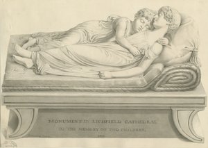 Katedra w Lichfield - „Śpiące dzieci”: rysunek w sepii, nd [XIX w.] (rysunek) autorstwa John Buckler