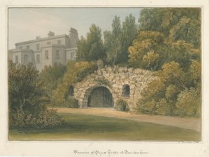 Middlesex - Twickenham - Grota Papieska, 1826 autorstwa John Buckler