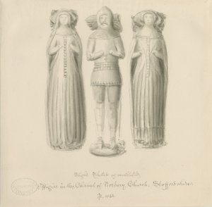 Norbury Church – Wizerunek [sir Edwarda Botilera]: rysunek w sepii autorstwa John Buckler
