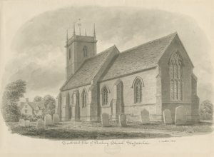 Kościół Norbury: rysunek w odcieniu sepii, 1843 autorstwa John Buckler