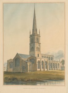 Oxfordshire – Kościół Burford, 1802 autorstwa John Buckler