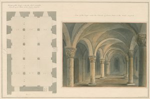 Oxfordshire – Oxford – Krypta św. Piotra we wschodnim kościele, 1803 autorstwa John Buckler