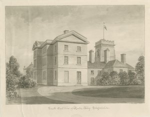 Opactwo Ranton [Priory]: rysunek w sepii, 1842 autorstwa John Buckler
