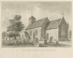 Kościół w Ranton: rysunek w sepii, 1842 autorstwa John Buckler