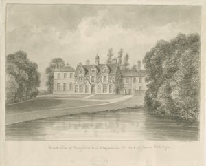 Seighford Hall: rysunek w sepii autorstwa John Buckler
