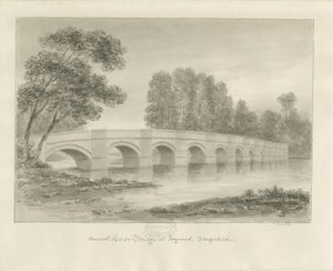 Shugborough Bridge: rysunek w sepii, nd [?1840s]