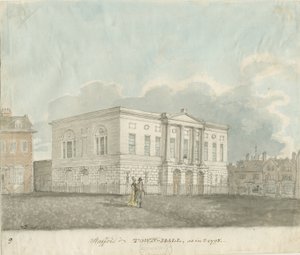 Stafford - Chetwynd House: rysunek w sepii autorstwa John Buckler
