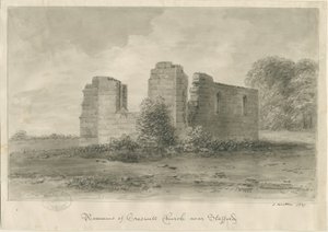 Stafford - Kaplica Creswell: rysunek w sepii, 1837 autorstwa John Buckler