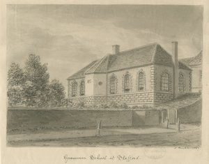 Stafford - Gimnazjum: rysunek w sepii, 1837 autorstwa John Buckler