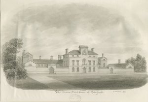 Stafford - Union Workhouse: rysunek w sepii autorstwa John Buckler