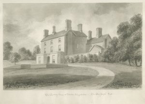 Standon - Rectory of Reverend Joseph Salt: rysunek w sepii autorstwa John Buckler