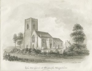 Stary kościół w Biddulph, Staffordshire, 1844 autorstwa John Buckler