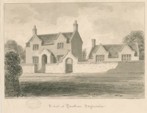 Trentham School: rysunek w sepii, 1840 autorstwa John Buckler