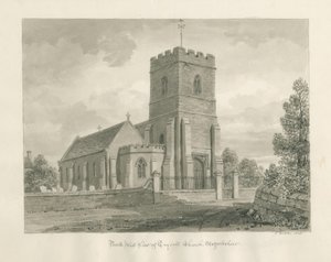 Kościół Trysull: rysunek w odcieniu sepii, 1846 autorstwa John Buckler