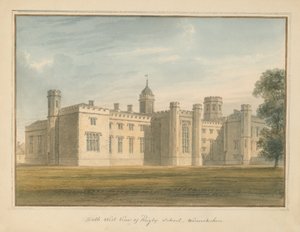 Warwickshire – Szkoła Rugby, 1815 autorstwa John Buckler