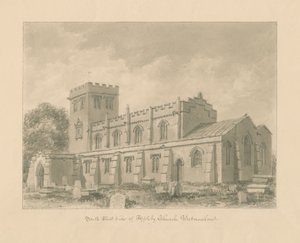 Westmorland - Kościół Appleby: rysunek w sepii, 1800 autorstwa John Buckler
