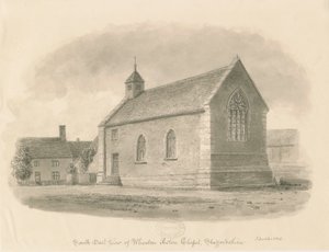 Wheaton Aston Chapel: rysunek w sepii autorstwa John Buckler