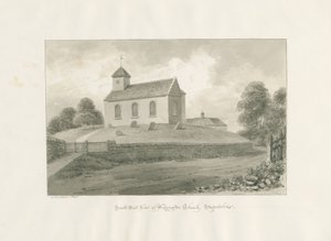 Kościół Wigginton: rysunek w sepii, 1848 autorstwa John Buckler