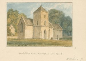 Wiltshire – Kościół św. Leonarda w Berwick, 1817 r. autorstwa John Buckler