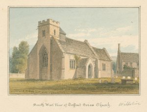 Wiltshire - Kościół Teffont Evias autorstwa John Buckler