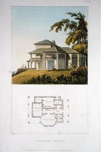 Chata Ornee, z „Repozytorium Sztuki” Ackermanna, wydana w 1818 r. (litografia kolorowa)