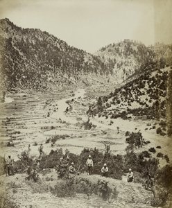 Widok trasy ataku frontowego Peiwar Kotal, 1878-79