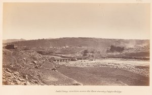 „Safed Sang, widziany zza rzeki, ukazujący most Saperów?”, 1878 r