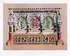 Reredos z kamienia i marmuru, XIX wiek.