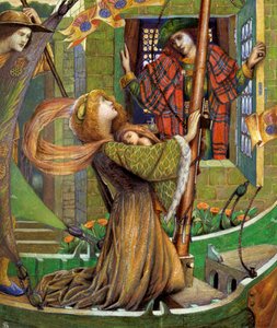 "Love Gregor" Ilustracja do angielskiej chanson de geste. Obraz Byama Shawa (1872-1919) (prerafaelita) Kolekcja prywatna