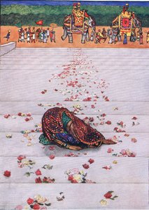 Pieśń oddanego niewolnika, ilustracja z „Ogrodu Kama autorstwa John Byam Liston Shaw