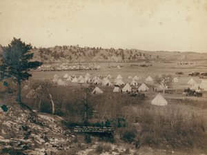 Obóz generała Brooka w pobliżu Pine Ridge autorstwa John C. H. Grabill