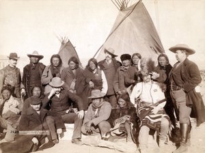 Indyjscy wodzowie i urzędnicy amerykańscy w Pine Ridge, 1891