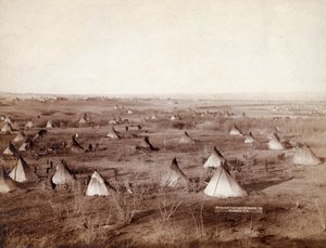 Wioska plemienna Lakota w 1891 roku autorstwa Johna Grabilla