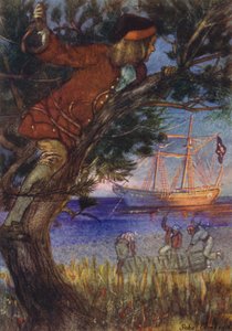 Ilustracja do Wyspy Skarbów autorstwa John Cameron