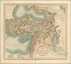 Mapa Turcji w Azji z 1801 r. autorstwa Johna Cary