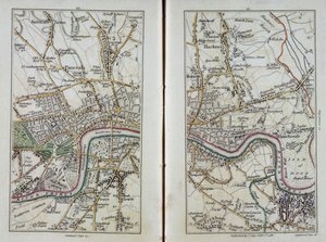 Mapa wschodniego Londynu, tablice 20-21, z „Cary