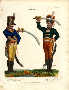 Style szermierki: Gwardia półkolista i Gwardia św. Jerzego autorstwa John Chapman