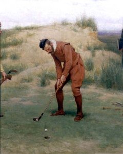 W czasach kazań, szczegół golfisty, 1896 autorstwa John Charles Dollman