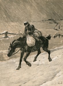 Świąteczny listonosz autorstwa John Charles Dollman