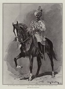 H H Sir Pertab Singh, Maharadża Idaru, wielki indyjski książę, jeden z gości koronacyjnych