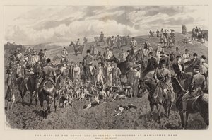Spotkanie Devon i Somerset Staghounds w Hawkcombe Head