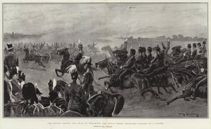 Przegląd przed szahem w Woolwich, Królewska Artyleria Konna przejeżdżająca w galopie