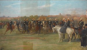 Ochotnicy z Szanghaju na przeglądzie, 1892 r autorstwa John Charlton