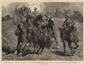 Wojna w Egipcie, Halt!, sprowadzenie Guns na pozycje w Tel-el-Kebir, 13 września autorstwa John Charlton