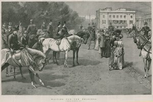 Czekając na księżniczkę: szkic w Rotten Row, Hyde Park, Londyn autorstwa John Charlton