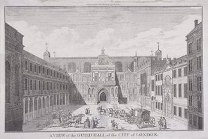 Guildhall, Londyn, 1820 autorstwa John Chessell Buckler