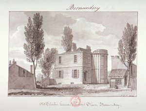 „Old Printers House, Printers Place, Bermondsey”, Londyn, 1826 r. autorstwa John Chessell Buckler